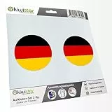 hauptsachebeklebt KIWISTAR - 2X Kennzeichenaufkleber - Deutschland - Kennzeichen Aufkleber Sticker Nummernschild Land Country Nation