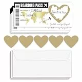 5 Überraschungs-Bordkarten,Reisegutschein Karte,Personalisierbares Flugticket Geschenk für Reisegutschein,kreative Reisegutschein Geschenk Verpackung für Freunde,Familie,ideal für Überraschungsreisen