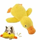 Anti Stress Ente Hund,1 Stück,Interaktives Hundespielzeug Ente,Quietschspielzeug Hund Kuscheltier, Plüsch Kauspielzeug, Für Hund ruhig,für aggressive Kauer, kleine, mittelgroße und große Rassen