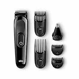 Braun MGK 3020 Multifunktionsrasierset, Präzision für Bart- und Haarstyling, 6 in 1, Schwarz