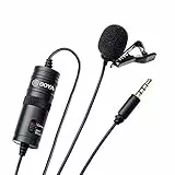 Boya by-M1 3,5 mm Elektret-Kondensatormikrofon mit 6,35 mm Adapter für Smartphones, DSLR, Camcorder, Audio-Recorder, PC usw., Electret Condenser Microphone, Kabelgebundenes Mikrofon.