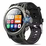 Marsyu 2026 Neue 4G Android Smartwatch Herren mit SIM-Kartenslot Rund Unr 1,43' AMOLED Smart Watch 3GB RAM + 32GB ROM GPS Integriert WiFi 180° Drehbare Kamera 750 mAh Unterstützt Anrufe/SMS/Apps