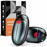 VTHW Handwärmer Wiederaufladbar, Handwärmer Elektrisch 2er-Set 20 Stunden Wärme, Elektrische Tragbare Taschenheizung USB mit 3 Temperaturstufen für Outdoor-Sport Raynaud's Arthritis (Dark Gray)