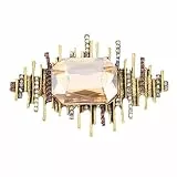 Supvox Vintage Strassbrosche für Damen in 3d-form aus Zinklegierung mit Funkelnden Kristallen Elegantes Design Vielseitiges Accessoire für Partys und Formelle Anlässe