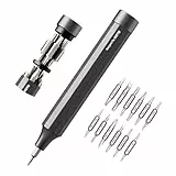 HOTO Feinmechaniker Schraubendreher Set, 24 in 1 Magnetisch Präzisions Schraubendreher Bits Set, Mini Schraubenzieher Werkzeug Satz für Handy Laptop PC Brille Uhr, Klein 12 cm×1.66 cm, Grau