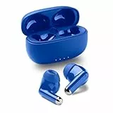 Music Sound Drift Bluetooth In-Ear-Kopfhörer kabellos mit kompaktem, farbenfrohem Case, Auto-Pairing, Touch-Steuerung, bis zu 22 Stunden Wiedergabezeit, blau