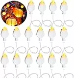 TEWWCEO 16Stück LED Ballonlichter,mit Seil,LEDs Laternenlichter,LED Lampions Licht,Lichter für Lampions,Für Halloween Deko,Weihnachten,Hochzeit,Party Dekoration,Papierlaternen und Luftballons,Warmweiß