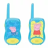 Lexibook, Peppa Pig, Talkies-Walkies 200m, Kommunikationsspiel für Kinder, 2 Kommunikationskanäle, Gürtelclip, batteriebetrieben, Blau, TW12PP