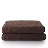 Top Towel - Plus - Große Badetücher - Badetücher - 2 Duschtücher - 70x140 cm - 100 % Baumwolle - Braun