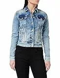 LTB Jeans Damen Dean X Jeansjacke, Blau (Akis Wash 52213), 38 (Herstellergröße: M)