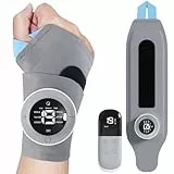 HSYFUNA EMS & TENS Handgelenk Massagegerät mit Wärme 3 Wärmestufen, 6 Modi & 19 Stärke, Beheizbares Kabelloses Handmassagegerät für Sehnenscheidenentzündung und Karpaltunnelsyndrom