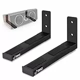 Pyle Lautsprecher Wandhalterung, Lautsprecher Ständer - mit Verstellbare Tiefe 18-30cm, Universal Soundbar Wandhalterung, Robuste Wandhalter Paar für Große/Kleine Speakers, hält bis zu 30Kg, Schwarz