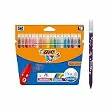 Bic 937508 KIDS Fasermaler Kid Couleur medium, 18er Kartonetui