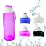 Sport Up I Faltbare Trinkflasche I 500ml I Für Outdoor, Sport, Reisen uvm. I Umweltfreundlich (Pink)
