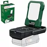 Bosch Akku- LED-Leuchte/Campinglampe EasySpotLight 18V-400 (warm-/kaltweißes Licht; 3 Helligkeitsstufen, Kopf klapp-/drehbar: 360°/180°; 18V; Powerbank USB-C®; ohne Akku)