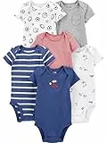 Simple Joys by Carter's Baby Jungen Kurzärmeliger Body, 6er-Pack, Mehrfarbig/Hunde/Ministreifen/Sport-pack, Frühchen