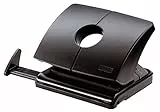 Novus B 216 Bürolocher (mit Anschlagschiene und Formatvorgaben, Metallunterteil und Kunststoffoberteil, für 16 Blatt) schwarz