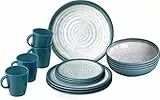 BRUNNER 0830155N.C5T Geschirrset, Blau, Grau, Set of 16