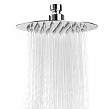 15 cm Regenduschkopf, DEANKEJI Duschkopf Edelstahl 304, Kopfbrause Wasserauslass aus Silikon, Wasser Fließt Gerade, Ohne Schräge, Leicht zu Reinigen, für Badezimmerdusche