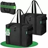 Cottara® Kühltasche Gross 2er Set aus recyceltem Material – Kühltaschen faltbar groß mit verstärktem Boden – Extra Stabil ideal als Einkaufstasche, Isoliertasche, Thermotasche Kühlbox 30l