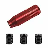 Auto Schaltknauf,Auto-Schalthebelknopf,Aluminiumlegierungs Auto Schalthebel,Manuell Schaltknüppel 8.5cm,Universal Ersatz Schalthebel Griff Schaltkop mit 3 Adaptern für Meisten Kraftfahrzeuge (Rot)