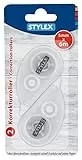 STYLEX 31039 - Korrekturroller, Bandbreite 5 mm, Bandlänge 6 m, sofort überschreibbar, korrigiert schnell und präzise auf jedem Papier, 2 Stück