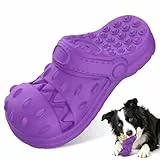 Jewyow Hundespielzeug Kauspielzeug aus Naturkautschuk, Langlebiges & Flexibles Spielzeug mit Rinderaroma, Für Starke Kauer & Auslastung, Für Mittelgroße & Große Hunde (Lila)