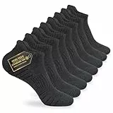 Mowenti Sneaker Socken Herren Damen 39-42 Sportsocken Tennissocken Wandersocken Laufsocken Frottee Running Socks 8 Paar Dunkelgrau