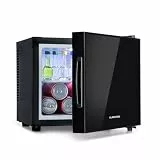 Klarstein Frosty Mini-Kühlschrank - kompakte Minibar mit Thermoelektrischem Kühlsystem, freistehend, 10 Liter Fassungsvermögen, Kühlung: 12-18 °C, schwarz, 33,5 x 30 x 34 cm (BxHxT)