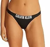 Calvin Klein Damen Bikinihose Brazilian mit Logobund, Schwarz (Pvh Black), M