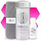 Freiblick Brillenbad im Set mit 50ml Spezialreiniger & Mikrofasertuch | Brillenreinigung in Optiker Qualität (Grau)