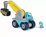 Rubble & Crew - Motors Mega-Hammer-Fahrzeug, 25 cm 2-in-1 Baufahrzeug mit Motor-Figur und abnehmbaren Werkzeugen, PAW Patrol Kinderspielzeug ab 3 Jahren