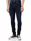 Calvin Klein Herren Jeans Hose Skinny aus Baumwolle mit Stretch, Blau (Denim Dark), 32W/30L