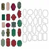 20 Stück Stanzschablonen Set 3D Scrapbooking Stanzbögen Rahmen Etikettenrahmen Stamping Schablone Prägeschablonen für Stanzmaschine Verschiedene Stanzen Formen Set für Hochzeitsfeier Deko