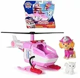 PAW PATROL – Fire Rescue Skyes Feuerwehr-Rettungshubschrauber mit Rettungsklaue und Skye Figur, Spielzeug für Kinder ab 3 Jahren