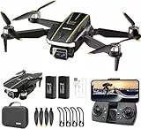 Robuster bürstenloser Motor-Drohne mit Kamera für Anfänger, CHUBORY A68 WiFi FPV Quadcopter mit 2K HD-Kamera, automatischer Schwebe, 3D-Flips, kopfloser Modus, Trajektorienflug, 2 Batterien
