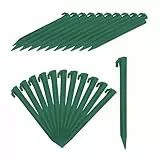 Relaxdays Heringe, 32er Set, leichte Zeltheringe, weiche & sandige Böden, 31 cm lang, Kunststoff, Bodenanker, grün