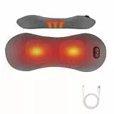 3 In 1 Rückenmassagegerät - Massage Rückenkissen mit Wärme, Vibration & Dehnung, Lendenwirbel massagegerät, Lendenwirbelkissen, Rückenmassagegerät unterer rücken, für Rücken, Nacken