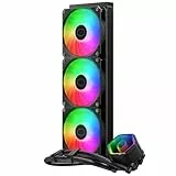 Cooler Master MasterLiquid 360 Core II Wasserkühlung – 360mm AIO Wasserkühlung (max. 280 W TDP), GR9-Doppelkammerpumpe, verbesserte ARGB-Gen-2-Lüfter, schnell montierbare AMD- und Intel-Kits – Schwarz