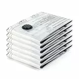GRIFEMA 6 Stück Vakuumbeutel 80x60 cm – Platzsparend für Bettwäsche, Bettdecken, Decken und Reisen, Wiederverwendbar Vakuumbeutel für Kleidung, GH83-6