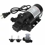 Akozon Wassermembranpumpe, 220V Wasserpumpe 11.3LPM 50PSI Wasserdruckpumpe Selbstansaugende Wasserpumpe für Auto Wohnmobil Yacht Caravan Marine Boot