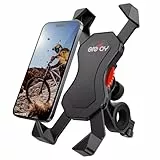 Grefay Fahrrad Handyhalterung Universal Motorrad Handy Halterung für iPhone 17 16 15 14 Pro Max Plus, Air, SE, 13 12 Pro Max Mini, 11 Pro Max, Xs, XR, Samsung S24, Smartphone mit 360° Drehbar
