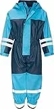 Playshoes Warmer Wasserdichter Matschanzug Regenbekleidung Unisex Kinder,marine Overall,104
