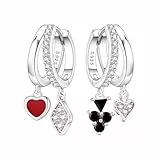 MISEFF 925 Silber Ohrringe, minimalistisches Design - Mode Schmuck Geschenk für empfindliche Ohren (Poker Ohrringe)