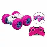 Exost Silverlit Ferngesteuertes Geländefahrzeug 360 Cross Rosa - für Kinder ab 5 Jahren - Allradfahrt auf 2 Seiten mit 360° - Umweltfreundliche, leicht zu öffnende Verpackung - 54727