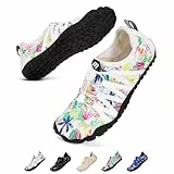 RUYI Barfuss Schuhe Damen Barfußschuhe Herren, Schnell Trocknend Wasserschuhe, Weich Leicht Traillaufschuhe Fitnessschuhe mit rutschfest Sohle & Breiter Zehenbox
