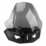 Alomejor Verstellbare Aerodynamische Windschutzscheibe für Ryker 600 900 Rally Sport, Verbessert Komfort und Sicherheit, PC-Material (GREY)