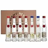 Alkohol Präsent ' Kleine Schnäpse ' - zum verschenken - Geschenkset/Schnapsgeschenk - Obstbrände aus der Schwechower Brennerei - kleine Flaschen - Gastgeschenk (1229) - Nr.: 11797