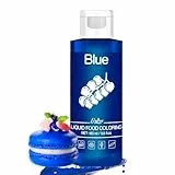 Lebensmittelfarbe - 160ml Flüssige Lebensmittel Farben für Kuchen, Backen, Kekse, Macaron - Zuckerfrei Konzentrierte Farbe Food Coloring für Tortendeko, Getränken, Osterei, DIY Slime (Blau)