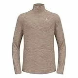 Odlo Herren Laufshirt Langarm Essential Thermal I Sport Shirt Männer Oberteil Midlayer Fitness Sweater, Cinder Melange, S EU